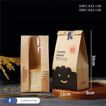 Túi bánh mì hình mây mặt cười size trung (12 x 9 x 30) 