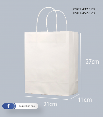 Túi có quai trắng số 1 ( 21 x 11 x 27)