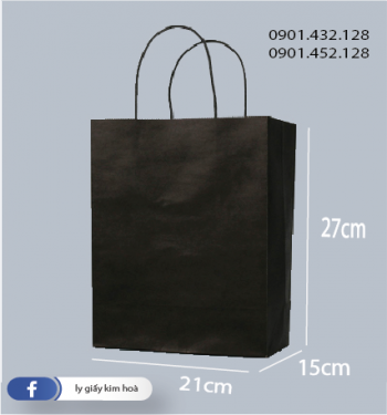 Túi giấy có quai đen số 2 ( 21 x 15 x 27)